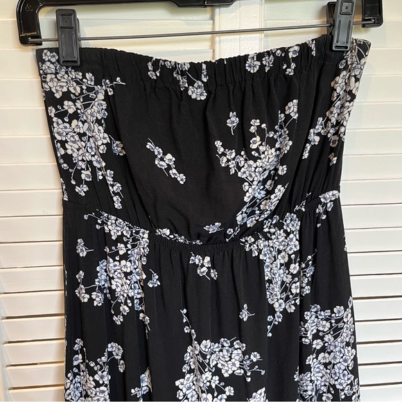 Old Navy Strapless Floral Maxi Dress, Size S, Black, Blue & White Multi - Picture 2 of 10